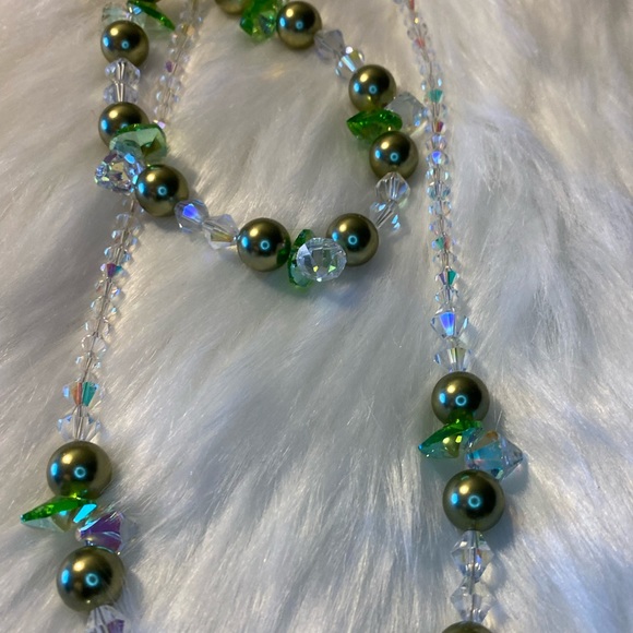 Rhinestones Necklace and Bracelet Set - Picture 6 of 15
